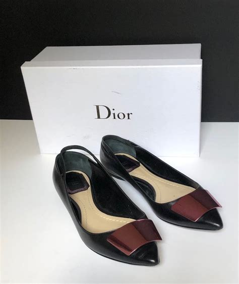 black dior flats|christian Dior ballet flats.